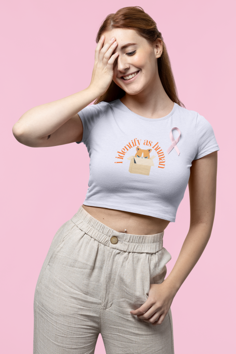 I Identify as Human Crop Top for Women